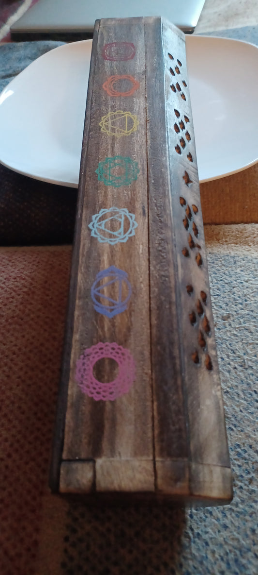 Chakra wooden mixed incense  box set