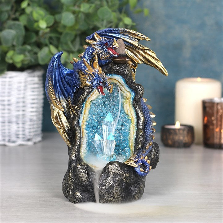 BLUE CRYSTAL DRAGON CAVE BACKFLOW INCENSE BURNER