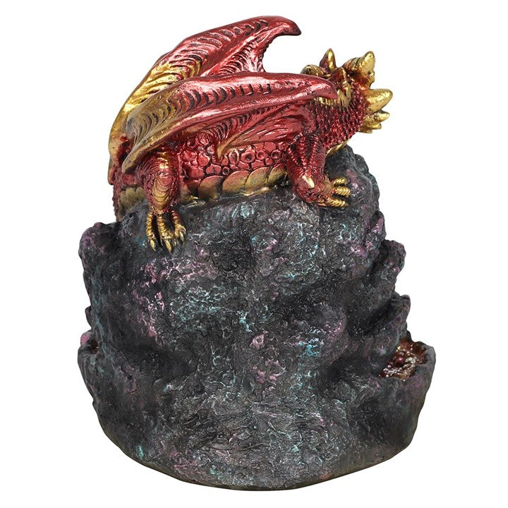 RED DRAGON BACKFLOW INCENSE BURNER WITH LIGHT