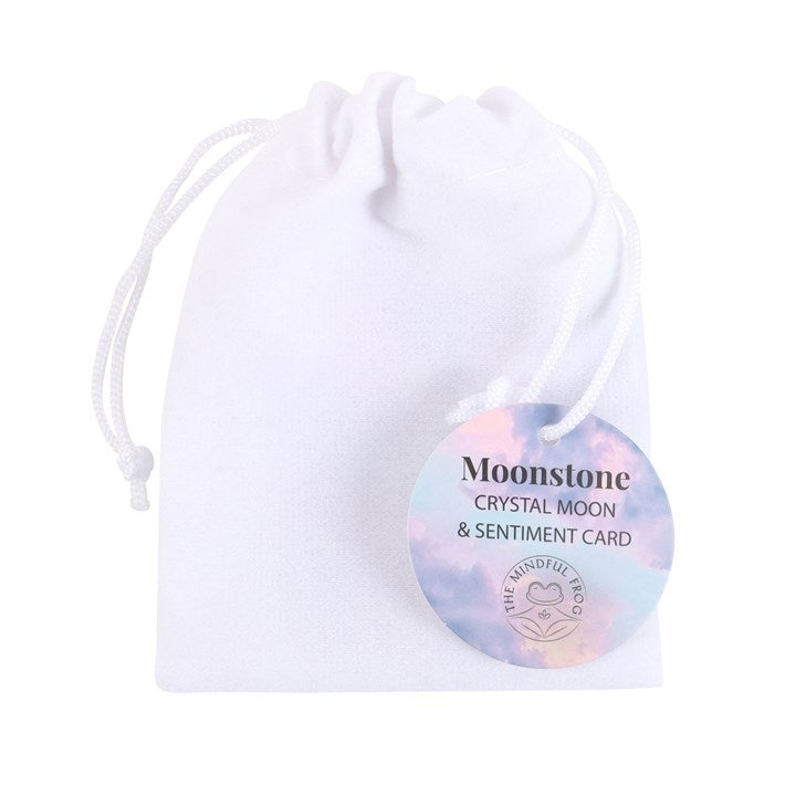 STAY WILD MOONSTONE CRYSTAL MOON IN A BAG