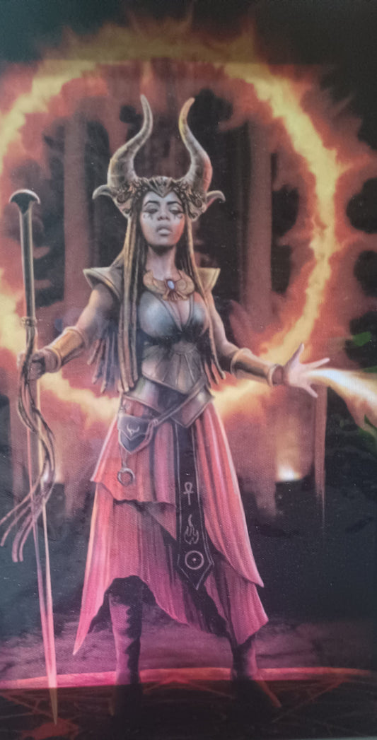 Anne Stokes Fire Elemental Sorceress canvas print