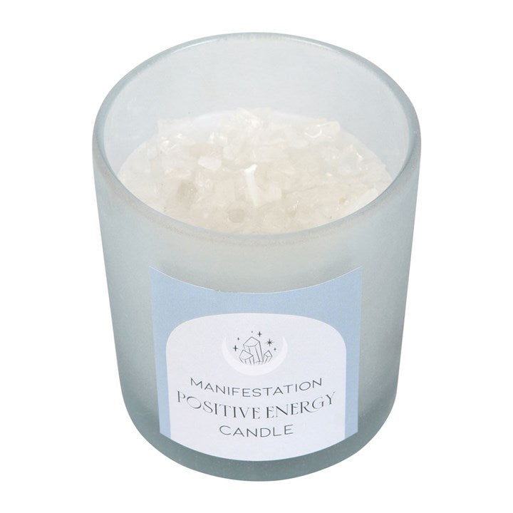 Clear Quartz Crystal  White Sage Candle