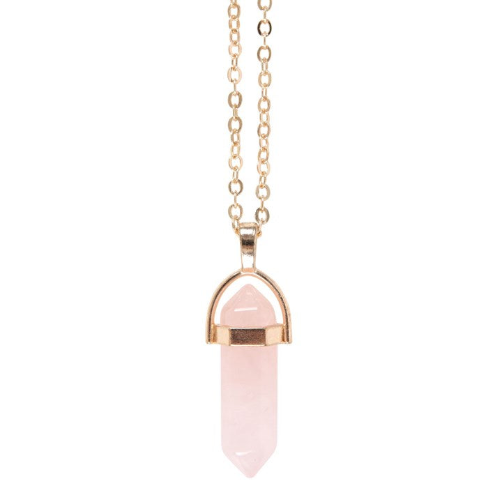 Rose Quartz Crystal Necklace