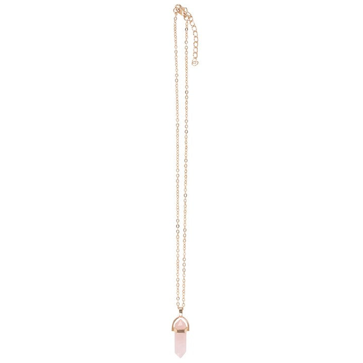 Rose Quartz Crystal Necklace