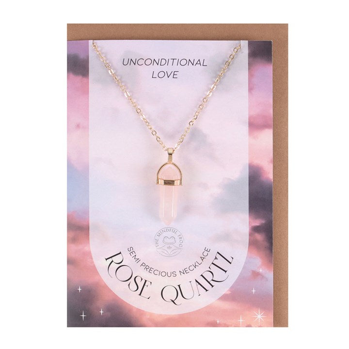 Rose Quartz Crystal Necklace