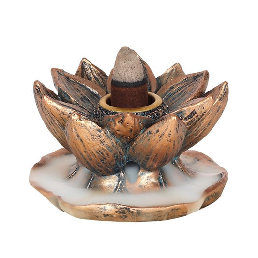 Bronze Coloured Lotus Flower Back Burner