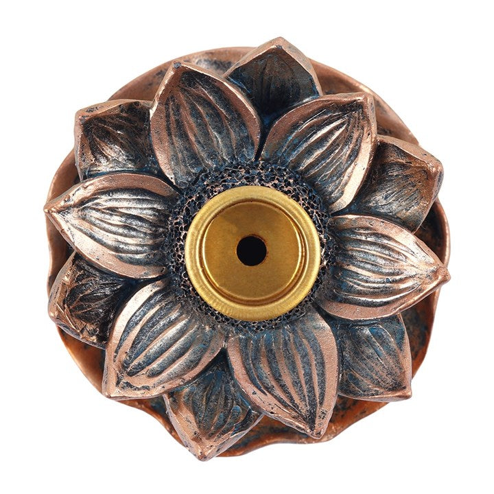 Bronze Coloured Lotus Flower Back Burner