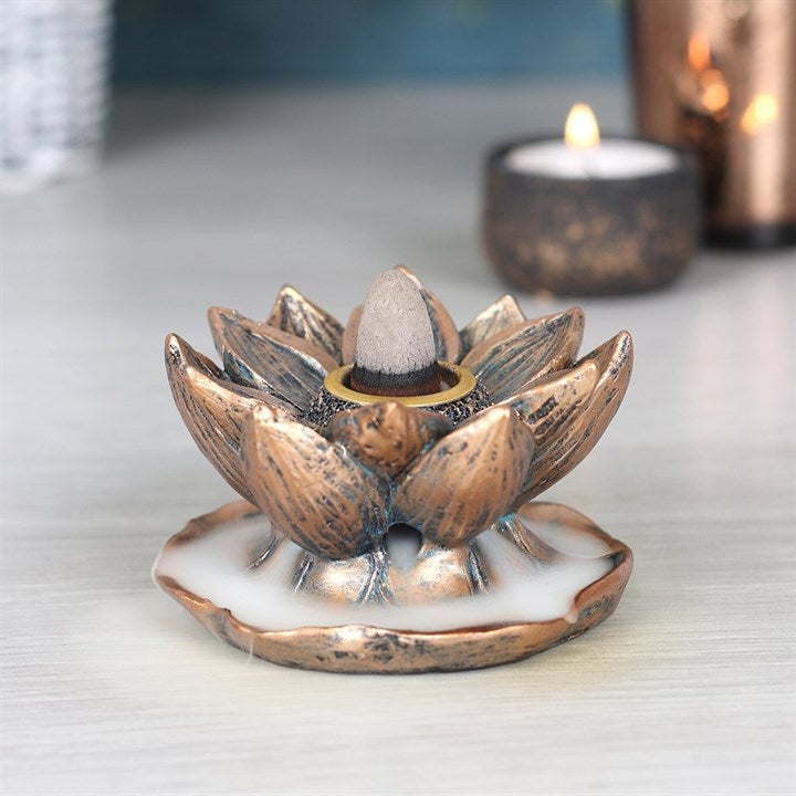 Bronze Coloured Lotus Flower Back Burner