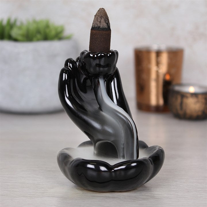 Hand and Lotus Flower Backflow Burner