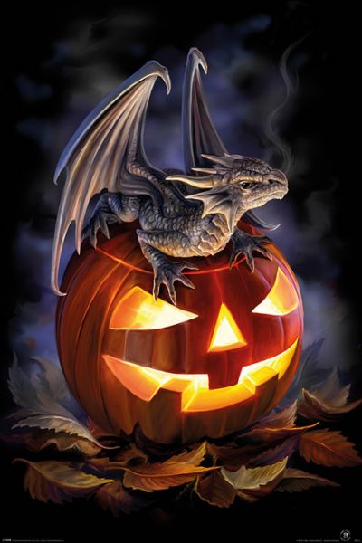 Anne Stokes Trick or Treat canvas print